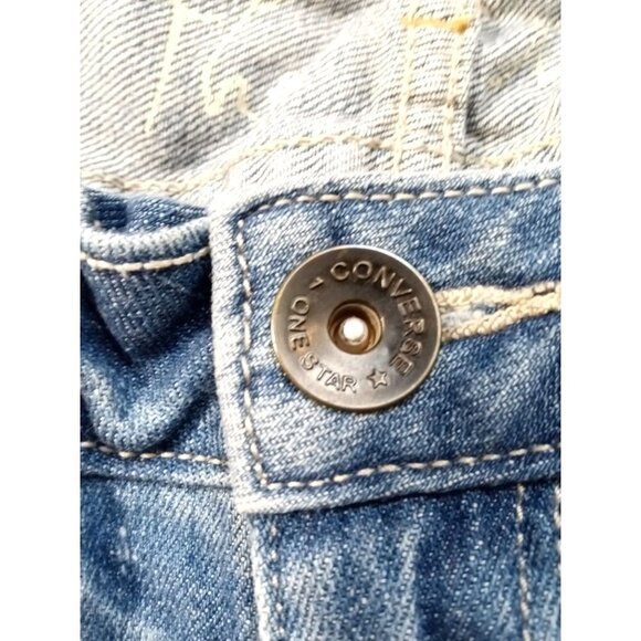 Converse One Star The Motocross Womens Blue Denim Jeans Stylish Leg Stitch Size - Picture 4 of 9